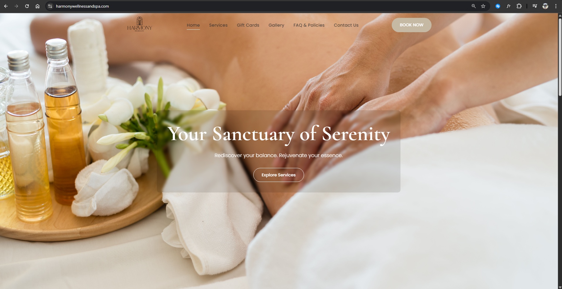 Diseño Web Harmony Spa